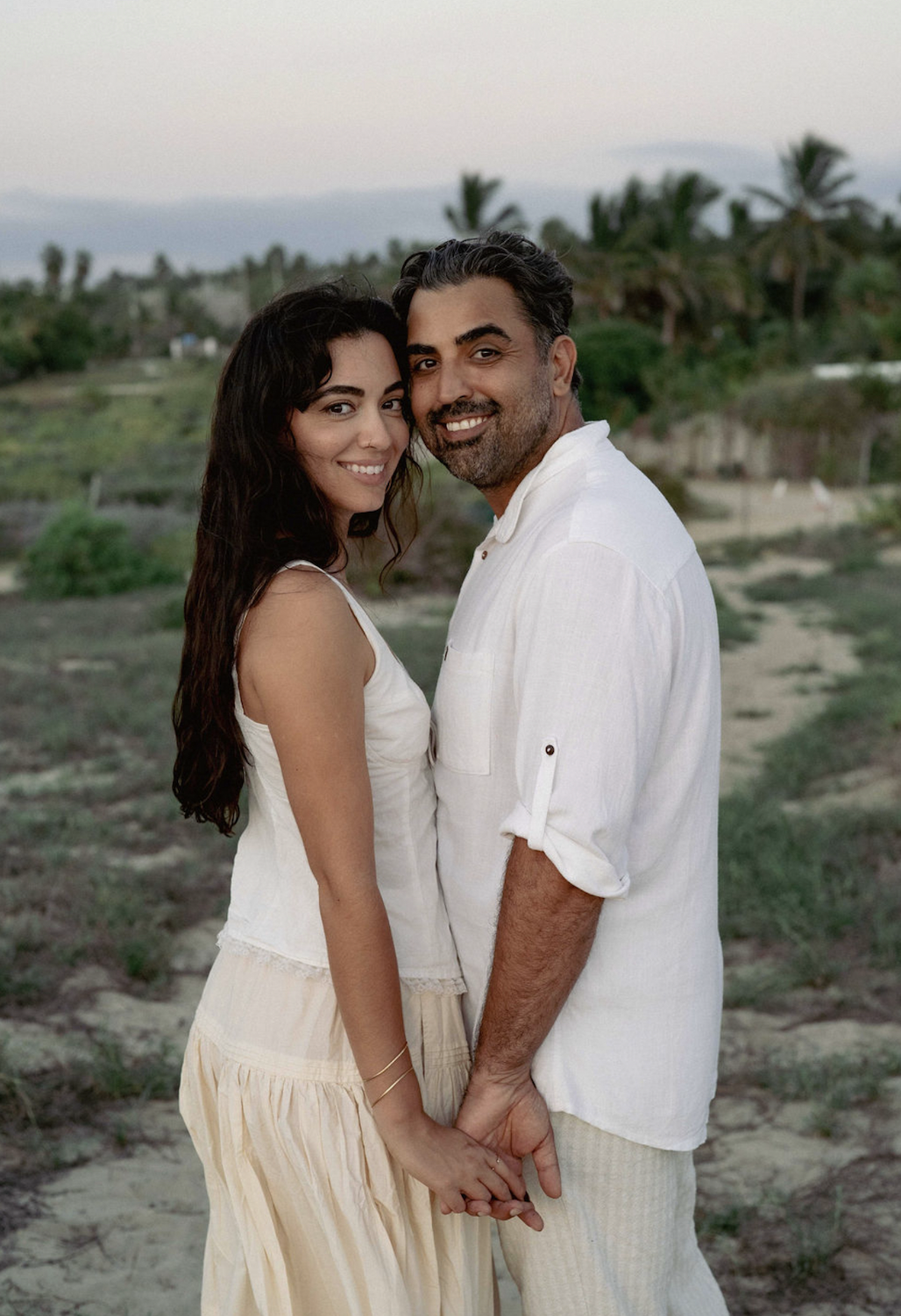 Ashley and Farhad Attaie in the garden at Jardín de los Sueños